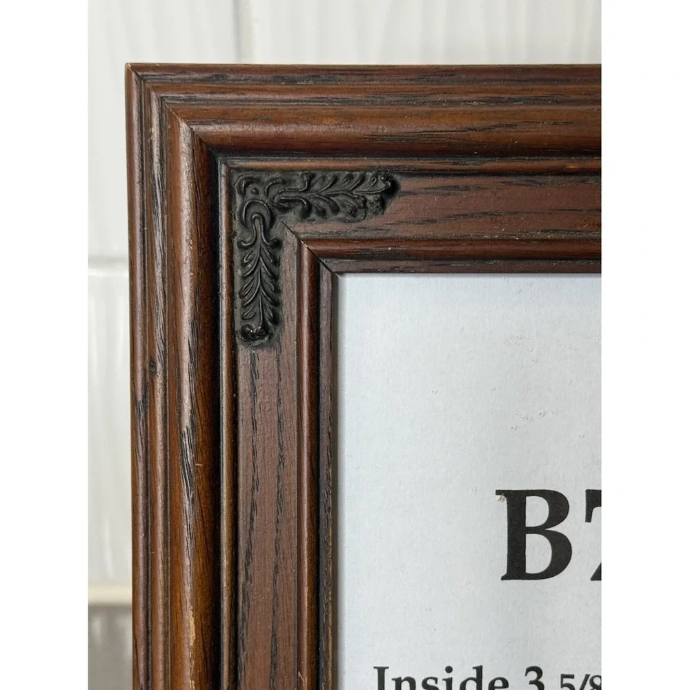 Lot of 3 Vintage Wood Wood-like Picture Frame Med-Dark Tone 8x10, 7x9 & 5x7 GUC